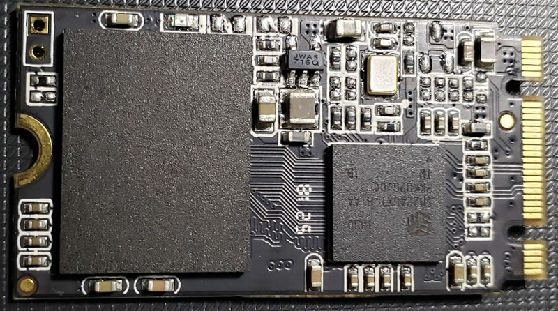 Two-terabyte M.2 solid-state drive, equivalent to 2,000 gigabytes