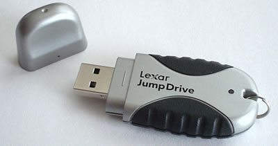 USB flash drive labelled with a capacity of 512 MB